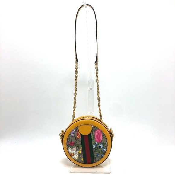 GUCCI Authentic Yellow Canvas Shoulder Bag - Picture 2 of 15